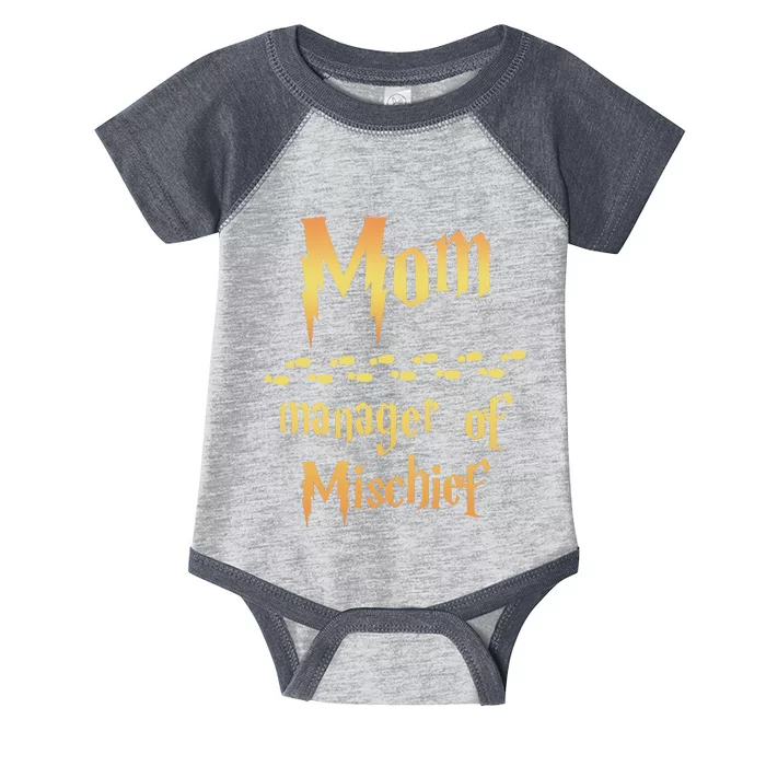 Mom Manager Of Mischief Mothers Day Gift Infant Baby Jersey Bodysuit