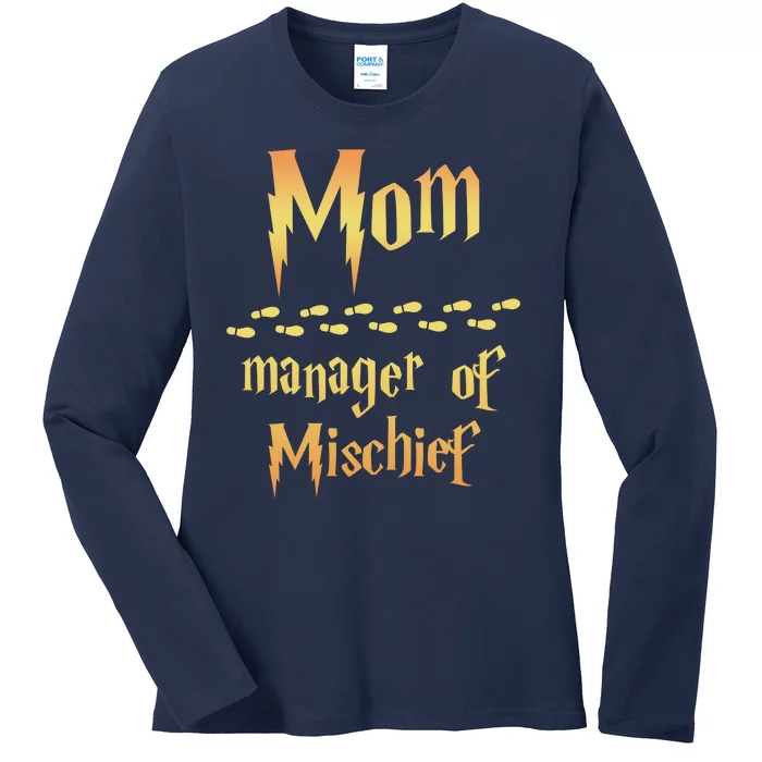 Mom Manager Of Mischief Mothers Day Gift Ladies Long Sleeve Shirt