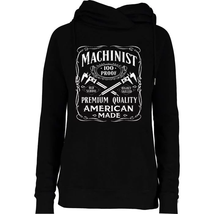 Machinist Machine Operator Engine Driver Womens Funnel Neck Pullover Hood