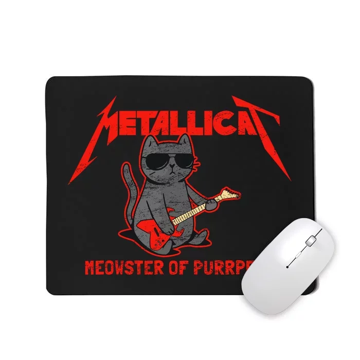 Metallicat Meowster Of Purrpets Funny Cat Mousepad