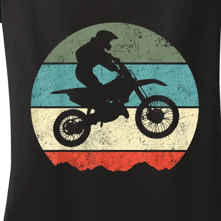 Motocross Women's V-Neck T-Shirt