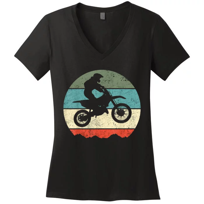 Motocross Women's V-Neck T-Shirt