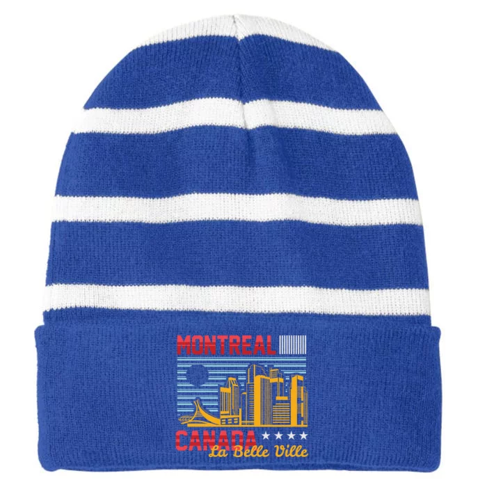 Montreal Striped Beanie with Solid Band