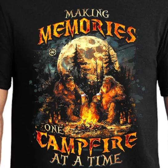 Making Memories One Campfire At A Time Bigfoot Camping Pajama Set