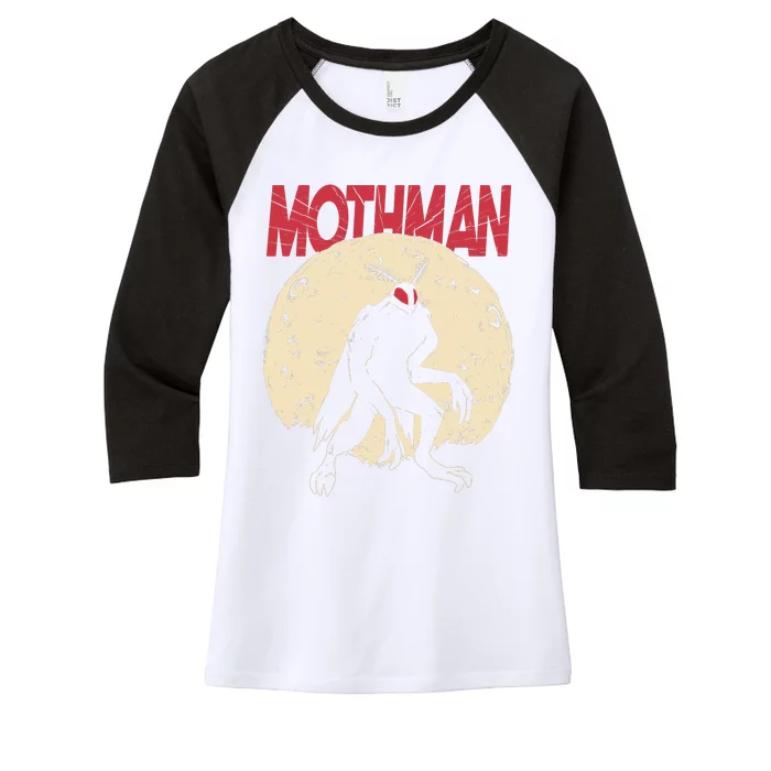 Mothman Women's Tri-Blend 3/4-Sleeve Raglan Shirt