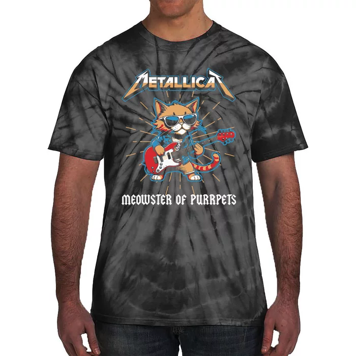 Metallicat Meowster Of Purrpets Funny Cat Tie-Dye T-Shirt