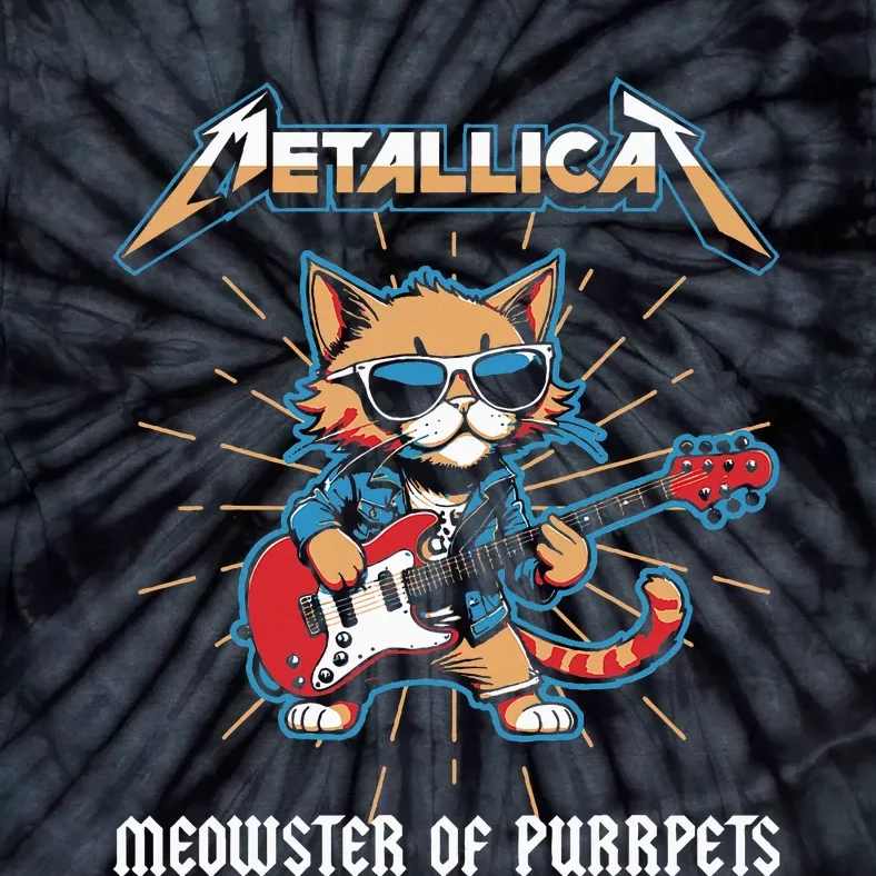 Metallicat Meowster Of Purrpets Funny Cat Tie-Dye T-Shirt