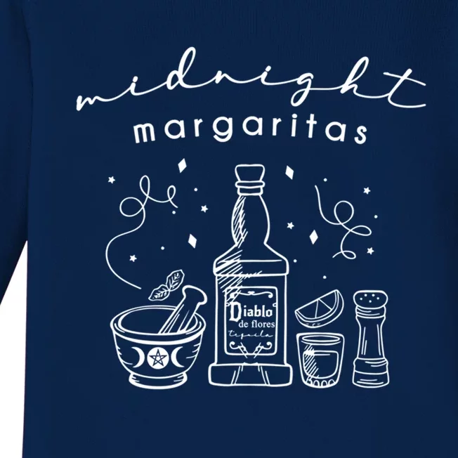 Midnight Margaritas Practical Magic Gardening Witch Planting Gift Baby Long Sleeve Bodysuit