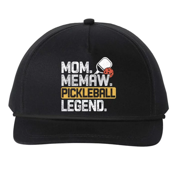 Mom Memaw Pickleball Legend Vintage Funny Gift Snapback Five-Panel Rope Hat