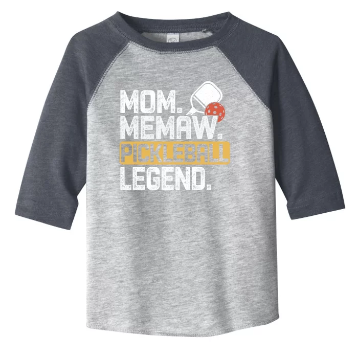 Mom Memaw Pickleball Legend Vintage Funny Gift Toddler Fine Jersey T-Shirt