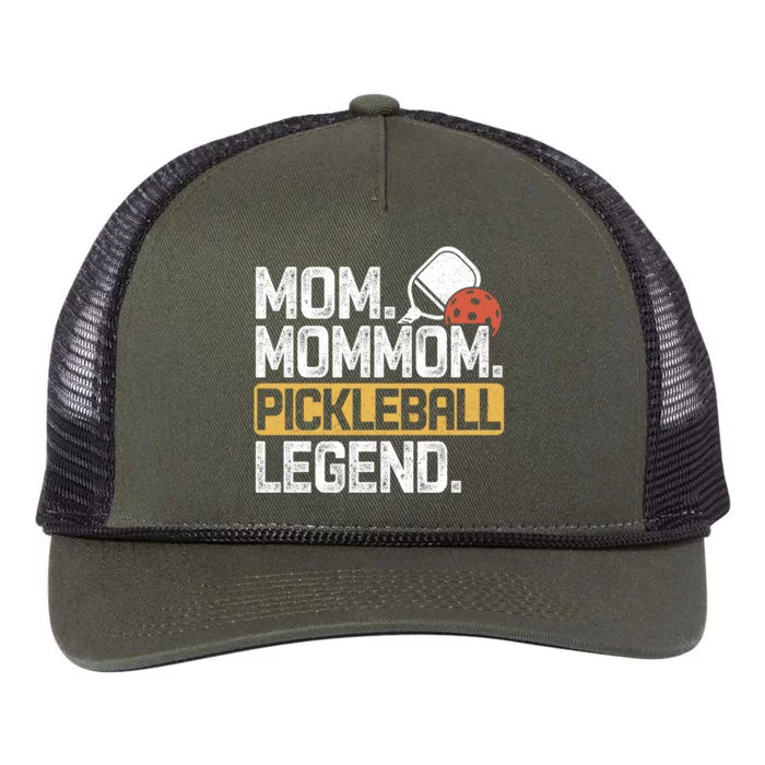 Mom Mommom Pickleball Legend Vintage Great Gift Retro Rope Trucker Hat Cap