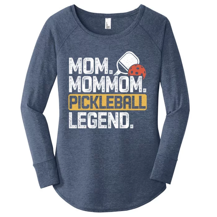 Mom Mommom Pickleball Legend Vintage Great Gift Women's Perfect Tri Tunic Long Sleeve Shirt