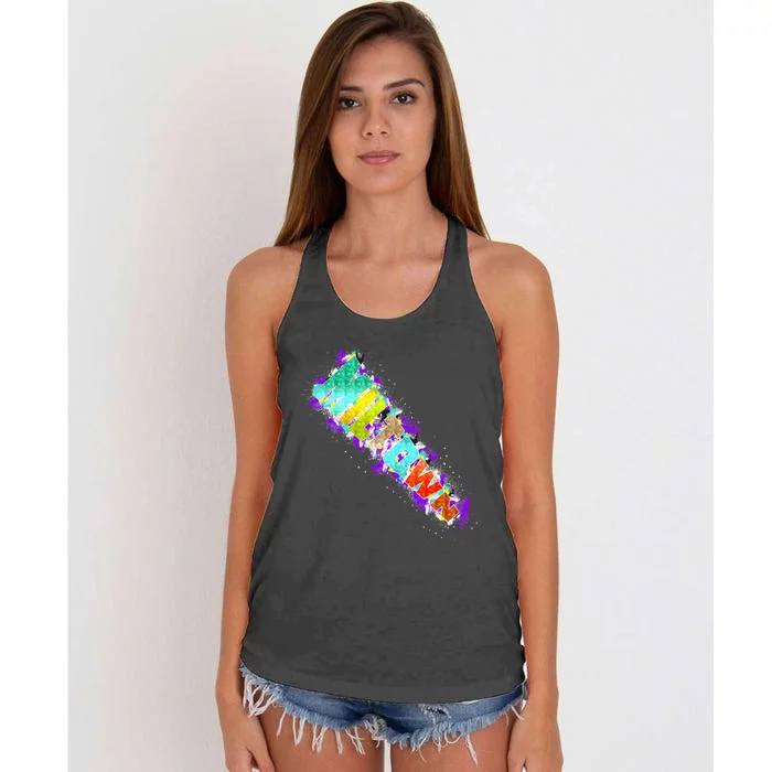 Miltown Milwaukee Proud Diagonal Women's Knotted Racerback Tank