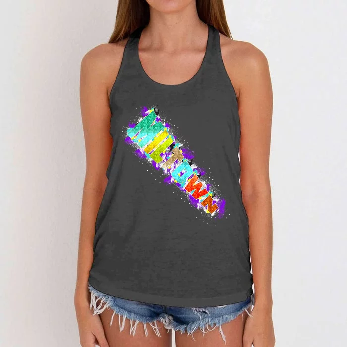 Miltown Milwaukee Proud Diagonal Women's Knotted Racerback Tank