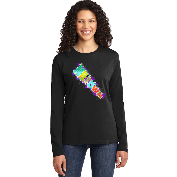 Miltown Milwaukee Proud Diagonal Ladies Long Sleeve Shirt