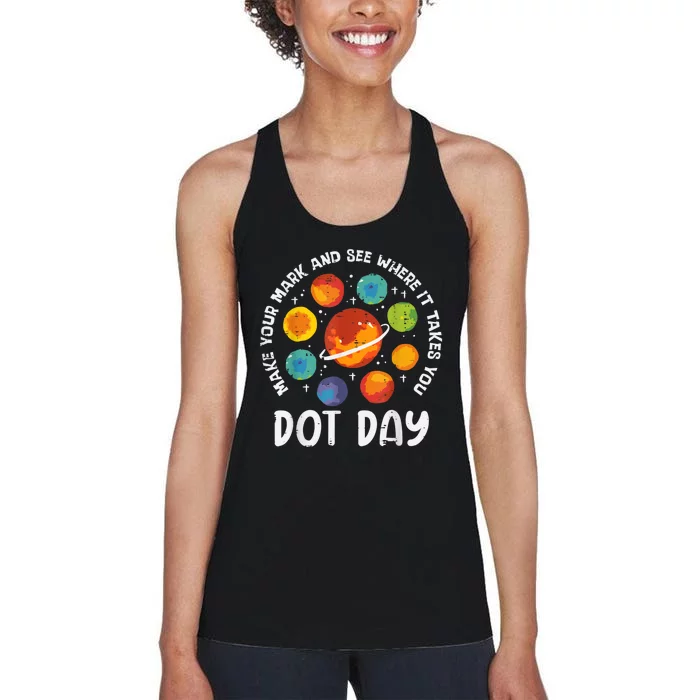 Make Mark Planets International Dot Day Women's Racerback Tank