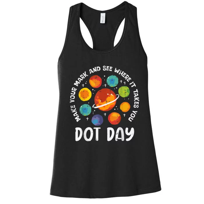 Make Mark Planets International Dot Day Women's Racerback Tank