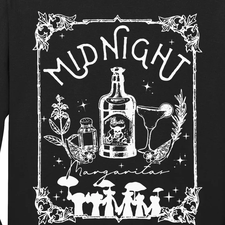 Midnight Margaritas Practical Magic Tee Halloween Cocktails Tall Long Sleeve T-Shirt