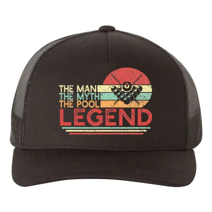 Man Myth Pool Legend Billiards Player Yupoong Adult 5-Panel Trucker Hat