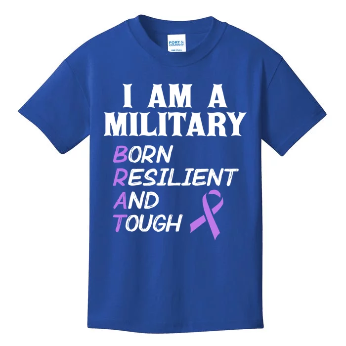 Military Month Purple Brat Fun Cool Gift Kids T-Shirt