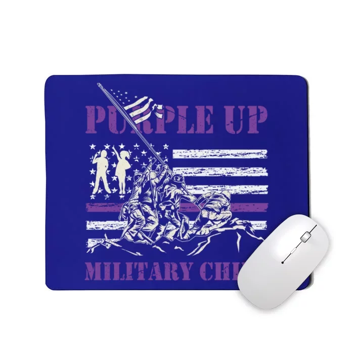 Military Month Purple Up Iwo Jima Ww2 Us American Flag Funny Gift Mousepad