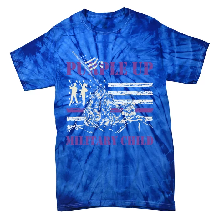 Military Month Purple Up Iwo Jima Ww2 Us American Flag Funny Gift Tie-Dye T-Shirt