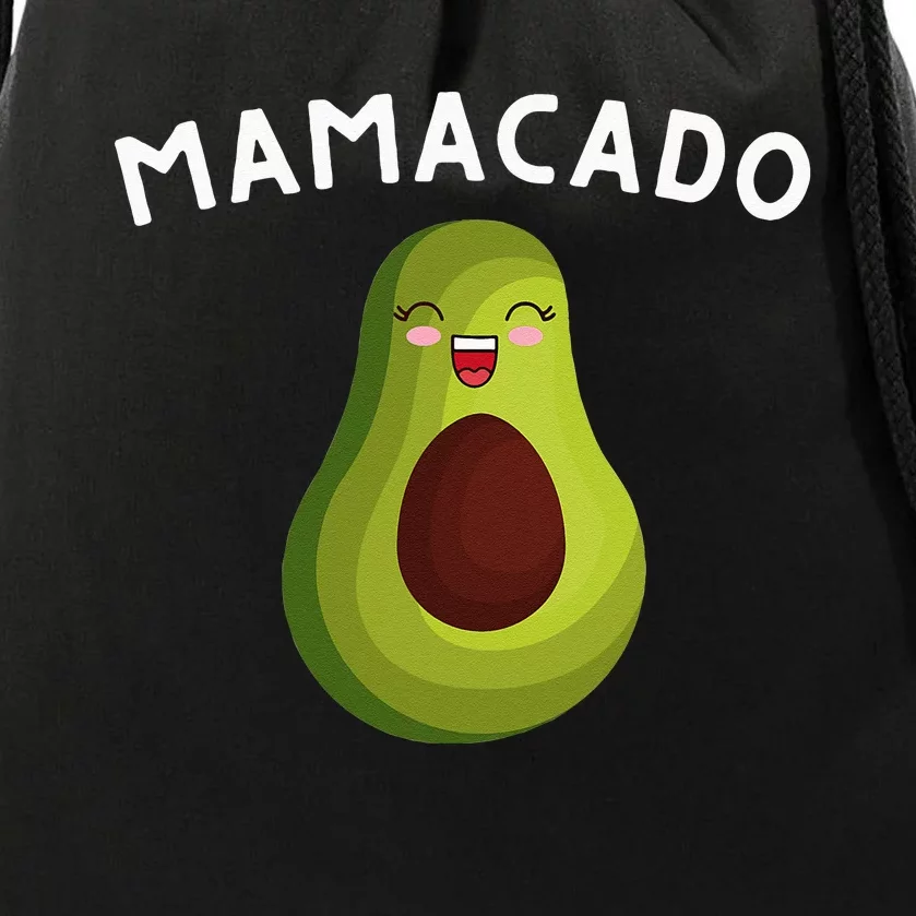 Mamacado Mom Pregnancy Announcement Avocado & Guacamole Drawstring Bag