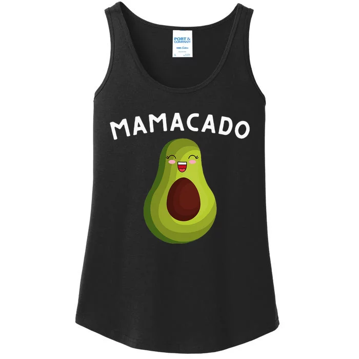 Mamacado Mom Pregnancy Announcement Avocado & Guacamole Ladies Essential Tank