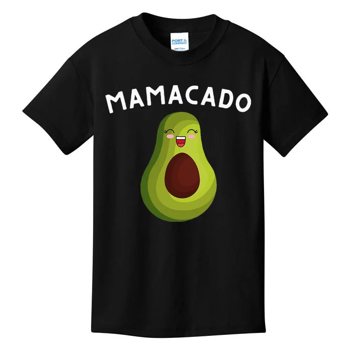 Mamacado Mom Pregnancy Announcement Avocado & Guacamole Kids T-Shirt