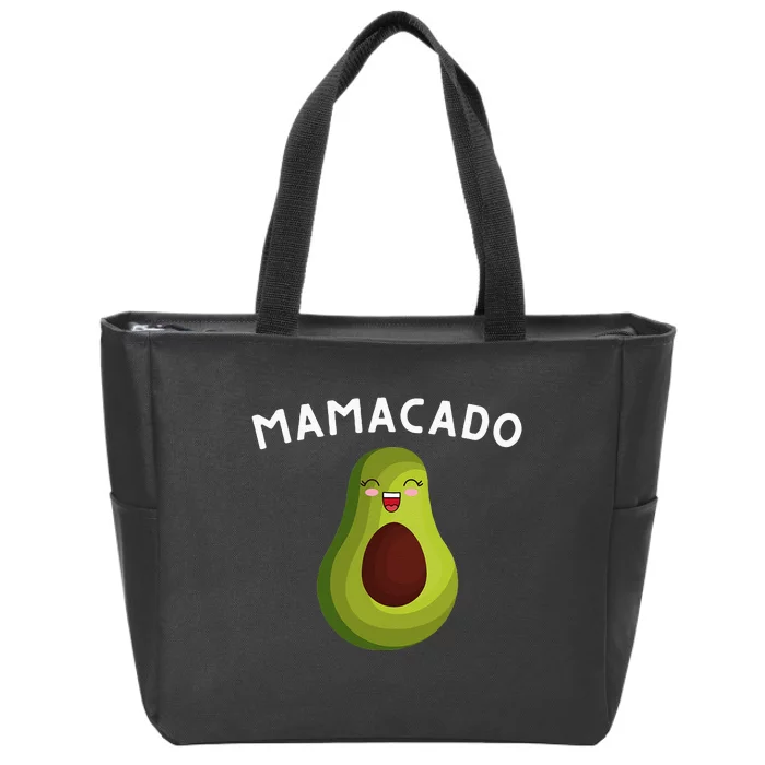 Mamacado Mom Pregnancy Announcement Avocado & Guacamole Zip Tote Bag