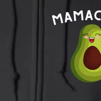 Mamacado Mom Pregnancy Announcement Avocado & Guacamole Full Zip Hoodie