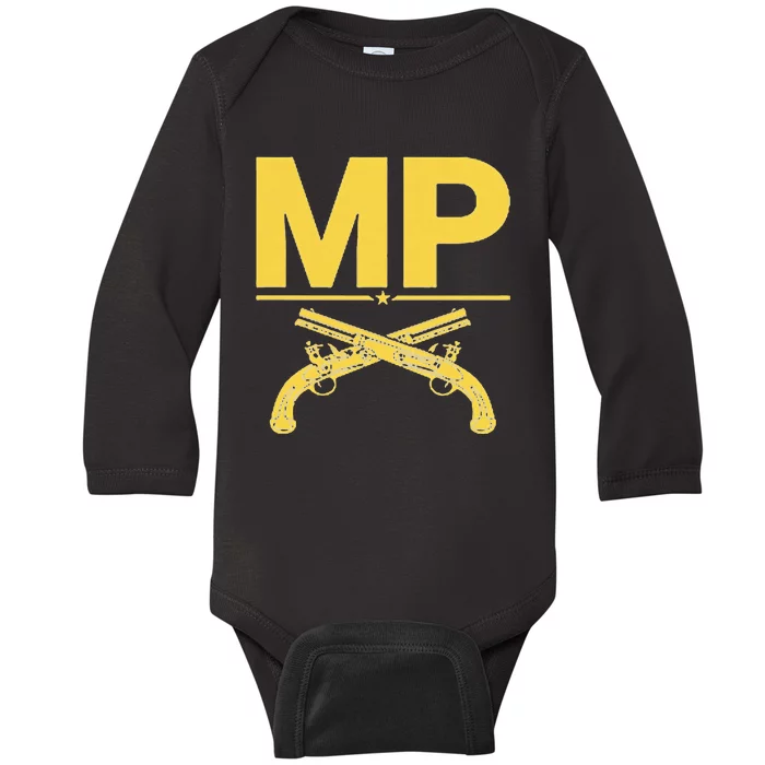 Mp Military Police Corps Baby Long Sleeve Bodysuit