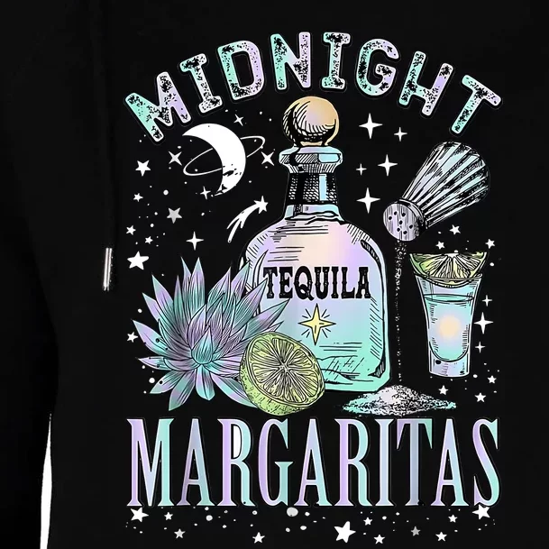 Midnight Margaritas Practical Magic Halloween Cocktails Womens Funnel Neck Pullover Hood