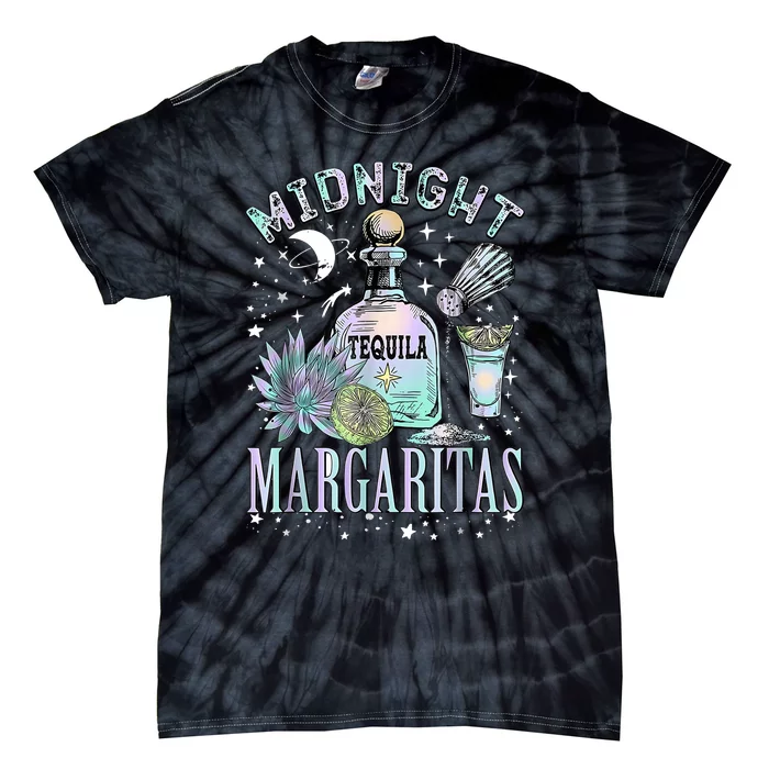 Midnight Margaritas Practical Magic Halloween Cocktails Tie-Dye T-Shirt