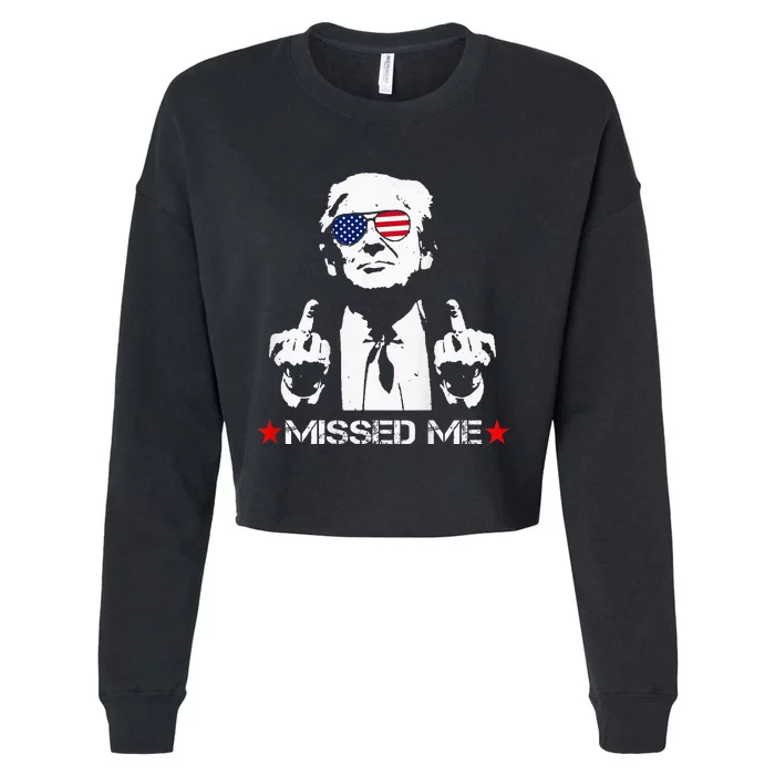 Missed Me Pro Trump 2024 Cropped Pullover Crew