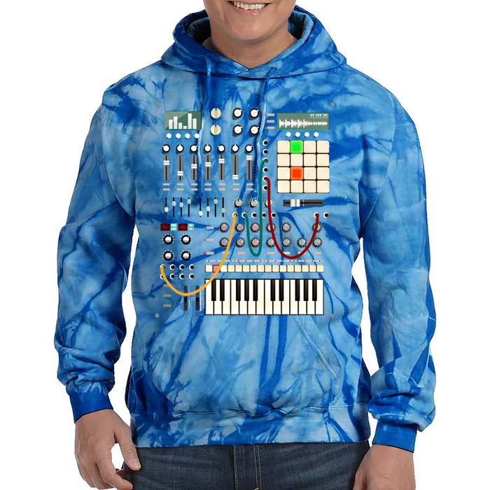 Modern Music Producer And Electronic Musician Gift Tie Dye Hoodie