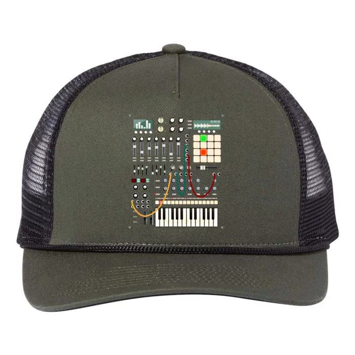 Modern Music Producer And Electronic Musician Gift Retro Rope Trucker Hat Cap