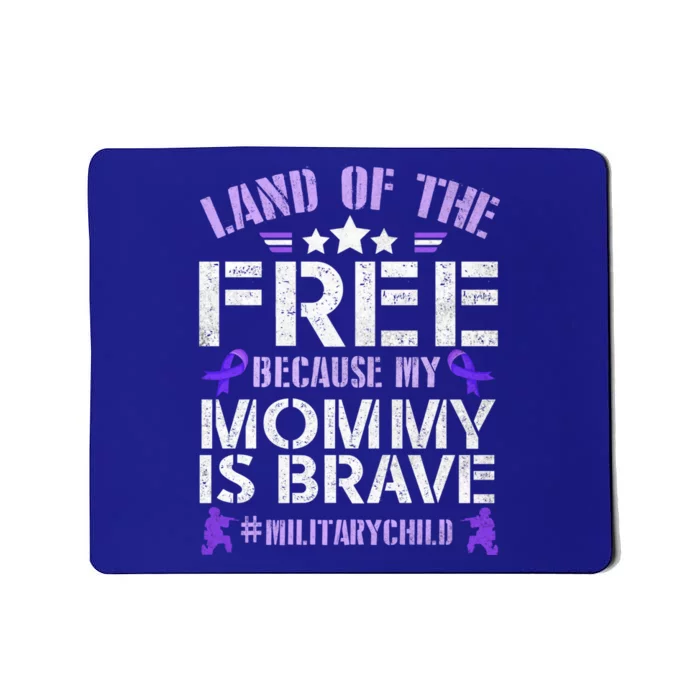 Military Month Purple Up Land Of Free Mommy Brave Gift Mousepad