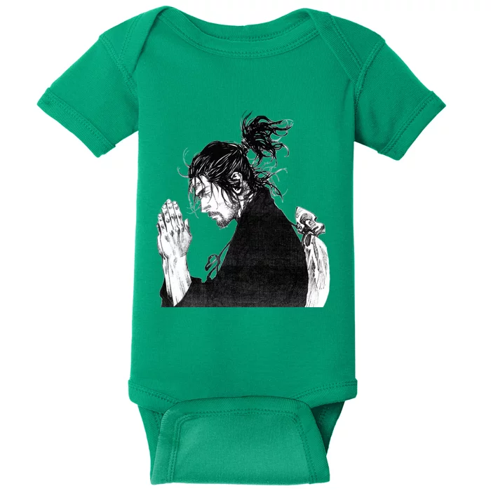 Miyamoto Musashi Praying Baby Bodysuit