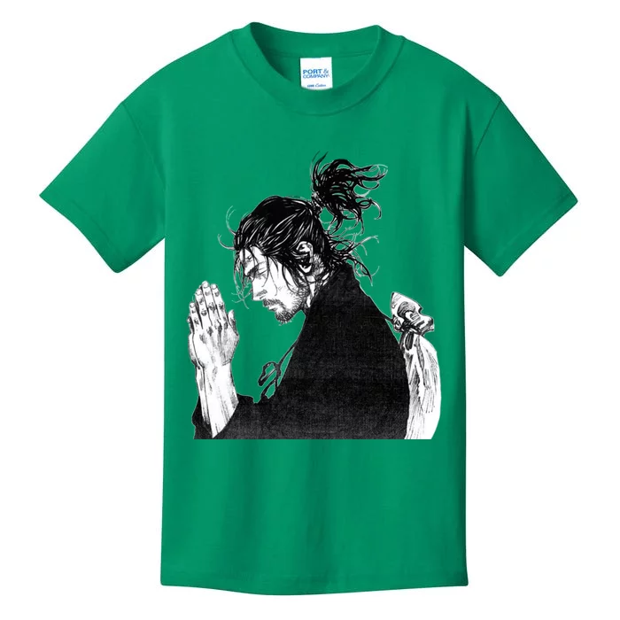 Miyamoto Musashi Praying Kids T-Shirt