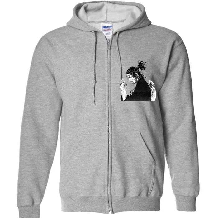 Miyamoto Musashi Praying Full Zip Hoodie