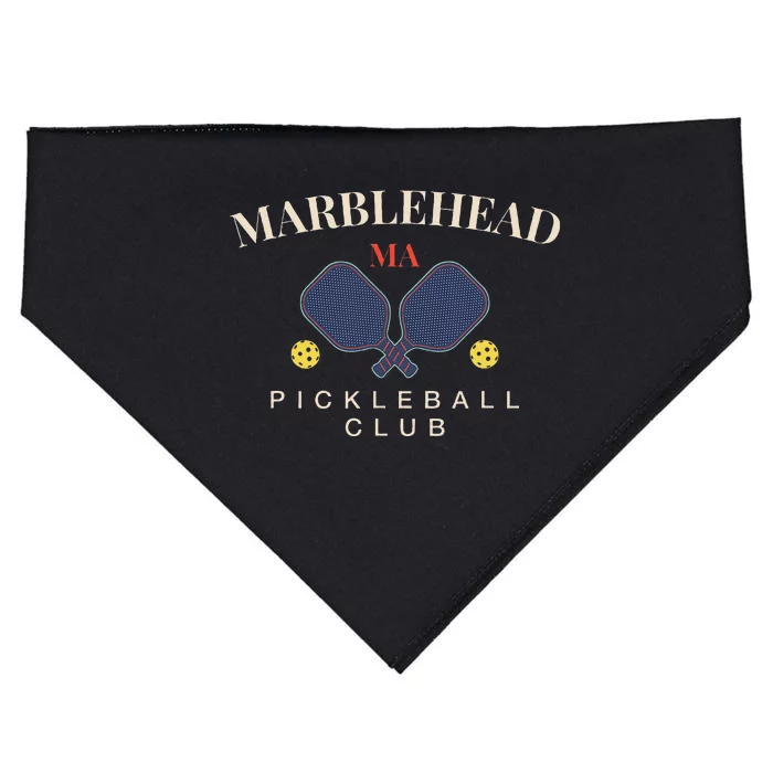 Marblehead Ma Pickleball Clubfor Paddle Lovers USA-Made Doggie Bandana