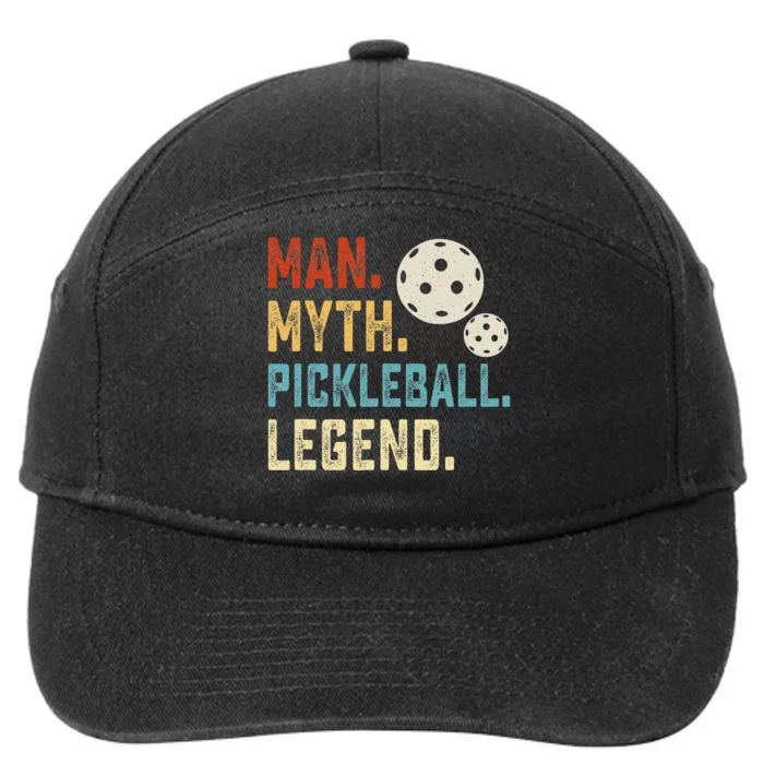 Man Myth Pickleball Legend Funny Tee Sweater Gift 7-Panel Snapback Hat