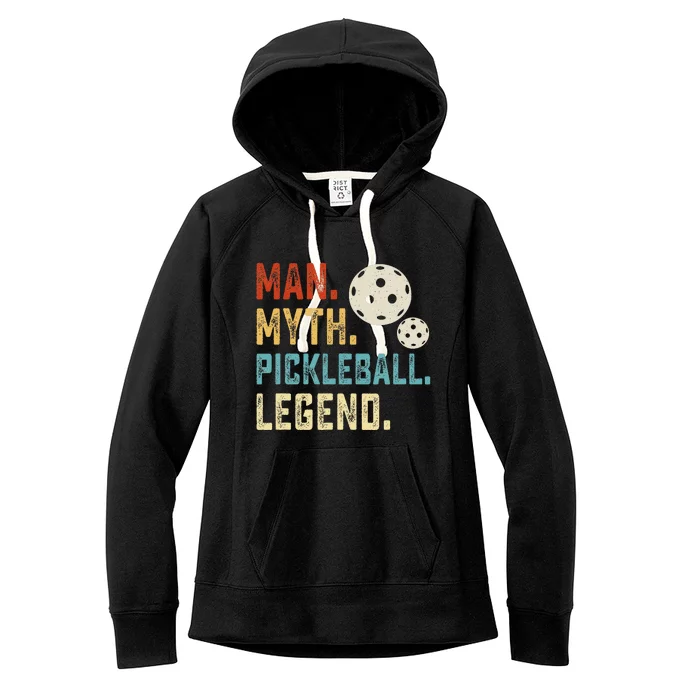 Man Myth Pickleball Legend Funny Tee Sweater Gift Women's Fleece Hoodie