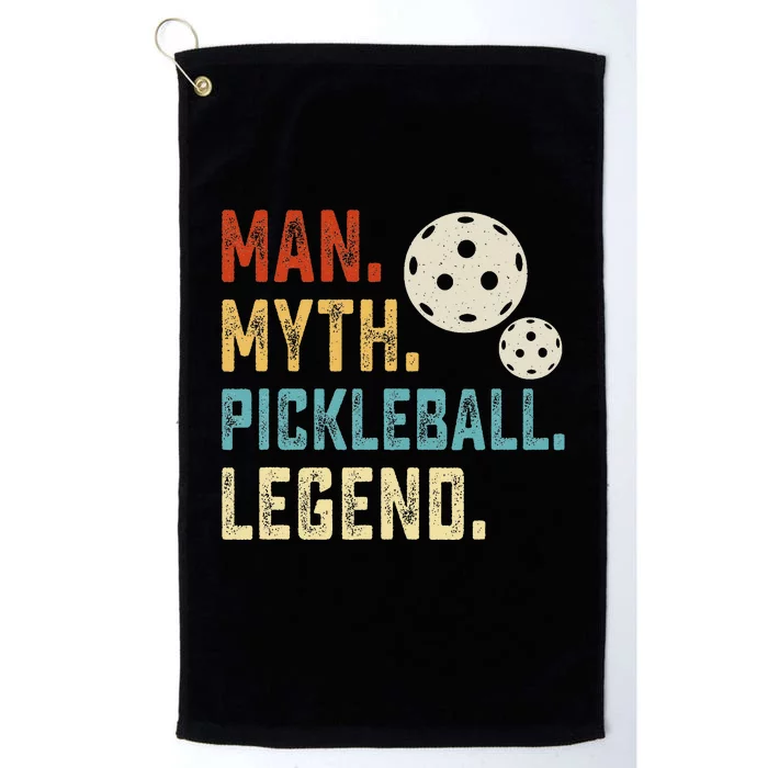 Man Myth Pickleball Legend Funny Tee Sweater Gift Platinum Collection Golf Towel