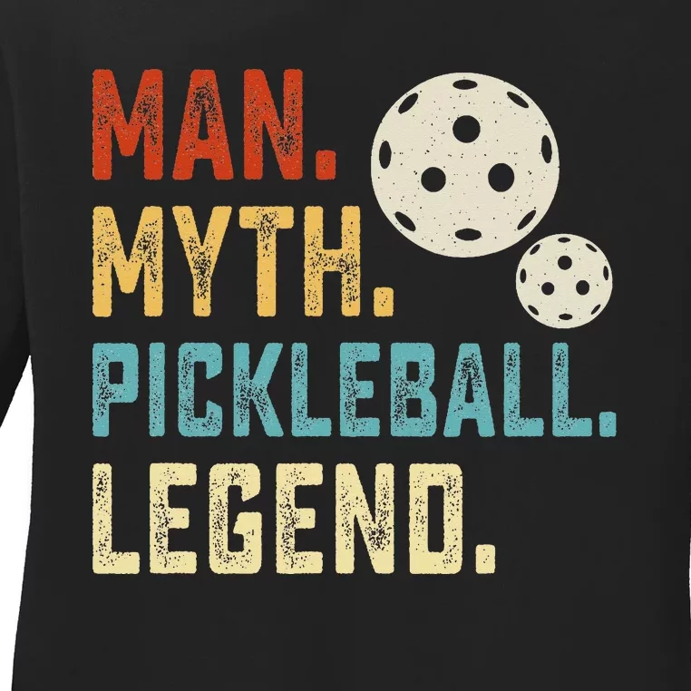 Man Myth Pickleball Legend Funny Tee Sweater Gift Ladies Long Sleeve Shirt