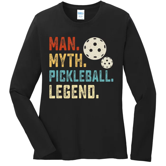 Man Myth Pickleball Legend Funny Tee Sweater Gift Ladies Long Sleeve Shirt