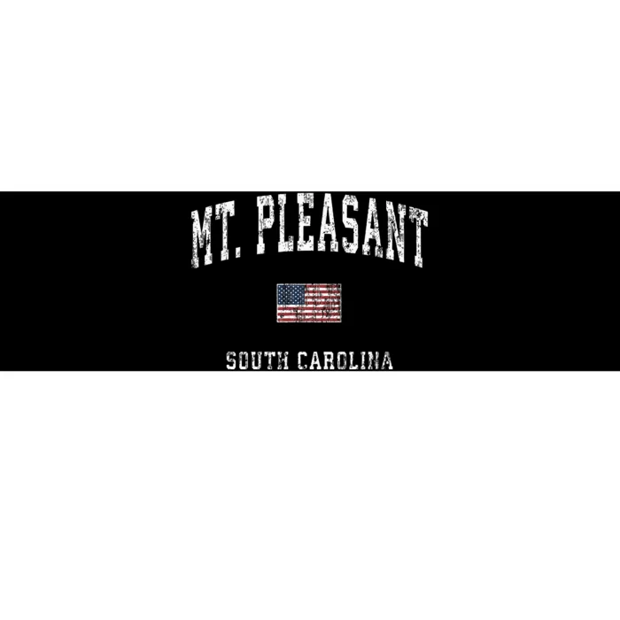 Mount Mt Pleasant South Carolina Sc Vintage American Flag Bumper Sticker