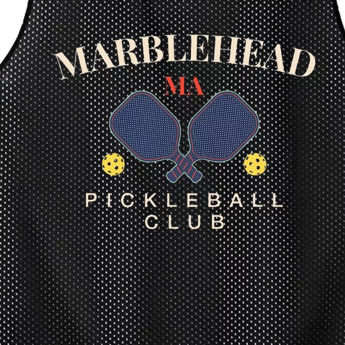 Marblehead Ma Pickleball Club For Paddle Lovers Mesh Reversible Basketball Jersey Tank