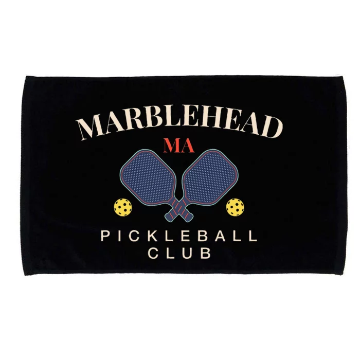 Marblehead Ma Pickleball Club For Paddle Lovers Microfiber Hand Towel